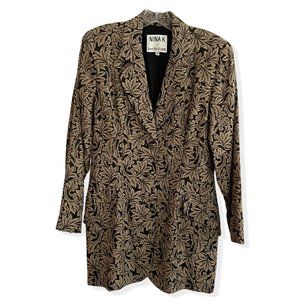 Nina K - David Cline Vintage '80s-'90s Brocade Jacquard Blazer size M